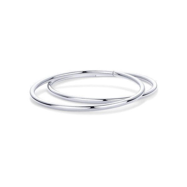 PAVOI Stainless Steel Two Bangle Bracelet Set for Women |