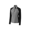 Cutter & Buck Women's Forge Tonal Stripe Half Zip, Black,