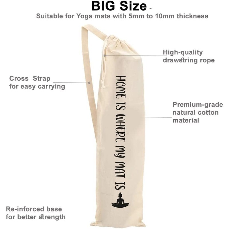 Mayatra's Organic Large Yoga Mat Tote Bag Cover -100% Cotton