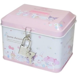 Tees Factory Sanrio Characters Can Bank with Key Fluffy Plush Hug H3.3 x 4.4 x 3.3 inches (84 x 113 x 83 mm) SR-5545240FH