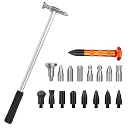 WHDZ Paintless Dent Repair Tools Car Dent Removal Hammer Aluminum Tap Down Tools with Tips