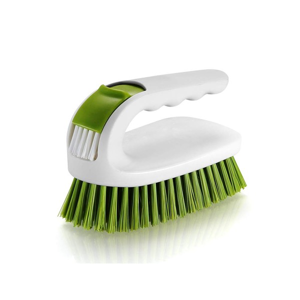 cepillo para polvo de limpieza para baño, ducha, azulejos, costuras, fregaderos, multiusos, resistente, cepillo para polvo de limpieza (verde, 1 paquete)