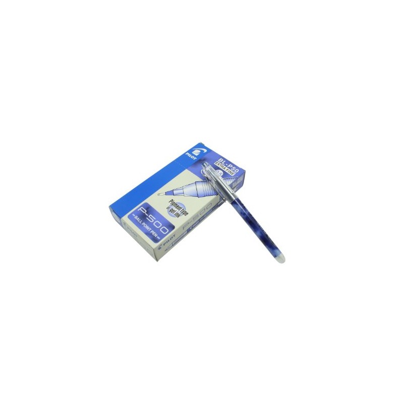 Pilot P500 0.5mm tip extra fine needlepoint BLUE gel ink