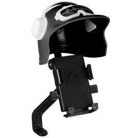 LALAFINA Motorcycle Mirror Phone Mount with Sunshade Waterproof Phone Clamp for Rear Mirror Secure Bike Holder for Most Smartphones Hands-Free Navigation and Music While Riding