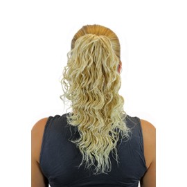 WIG ME UP JL-4005-24BT613 16" Half Length Wavy Hair Piece Butterfly Clip Blonde Mix