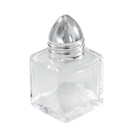 Winco Square Shakers with Chrome Plated Tops, 1/2-Ounce, Retail Pack