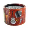 Lutèce Créations Round hand-cranked musical box/music box made of reinforced