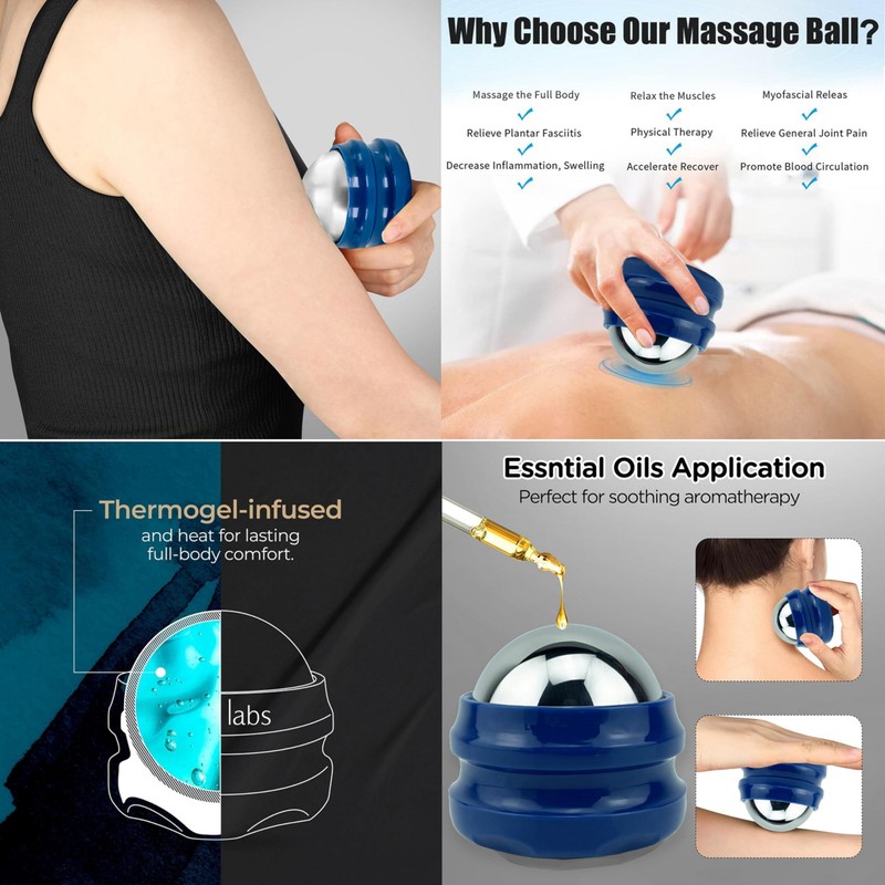 Massage Balls Lacrosse Ball Massage for Back Yoga Physio Ball