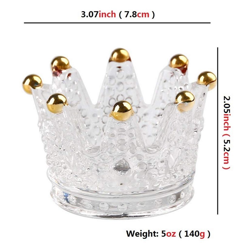 ZKKD Glass Crown Ashtray Creative Desktop Smoking Ash Tray Home