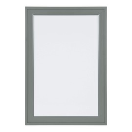DesignOvation Bosc Decorative Framed Magnetic Dry Erase Board, Gray, 18.5x27.5