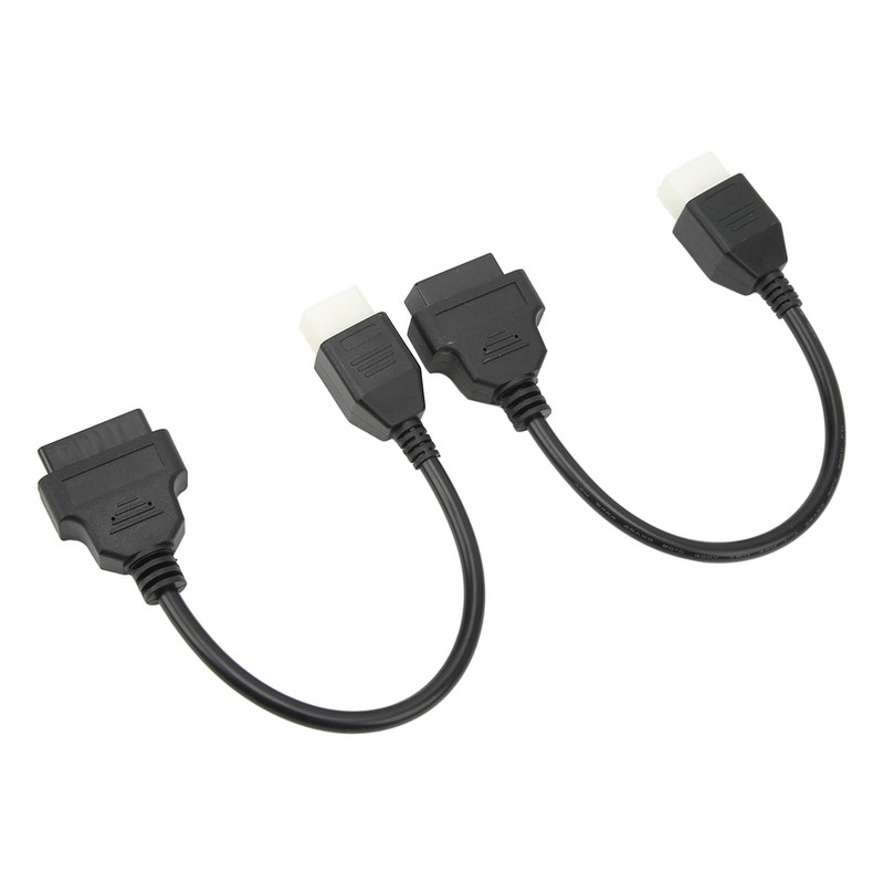 2PCS 6 Pin OBD‑OBD2 Motorcycle Diagnostic Scanner Cable Replacement for