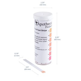 Apothecary Products Universal pH Test Strips, pH Tester for School, Science, Lab (Pack of 100)