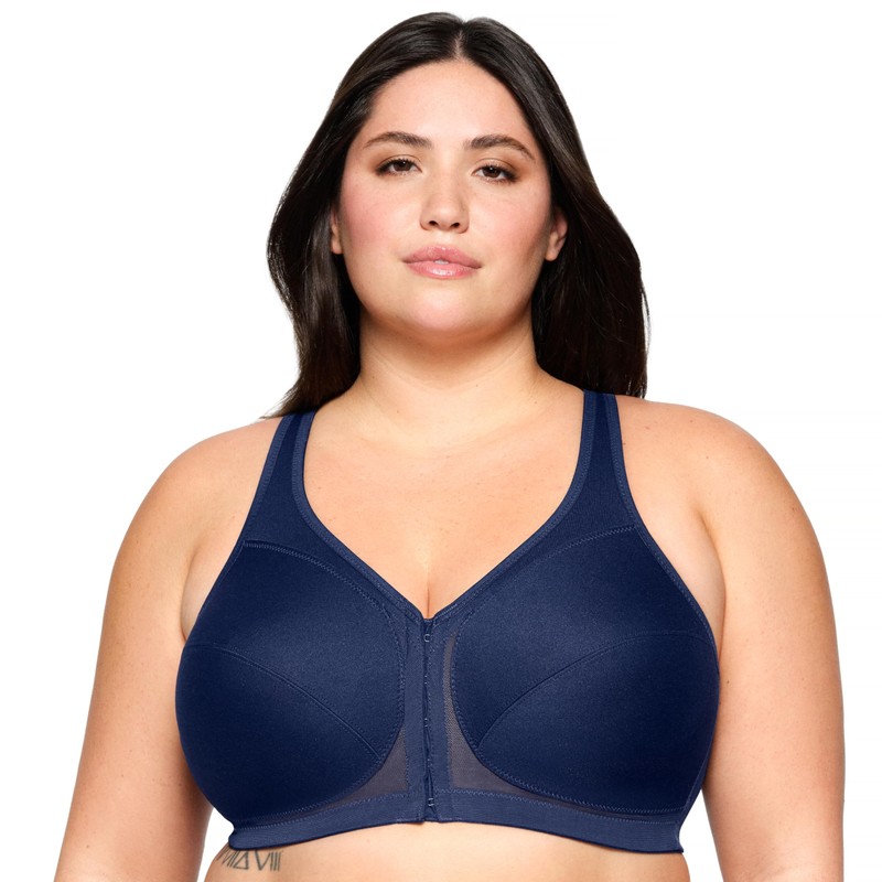 Glamorise Women's Full Coverage Bra, blue, 95F