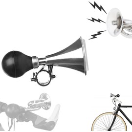 Bicycle Bell Kids Children Bicycle Scooter Bike Cycling Air Squeeze Honking Horn Hooter Bugle Bell Bicycle General Accessories Bicycle Accessories (Color : Black)