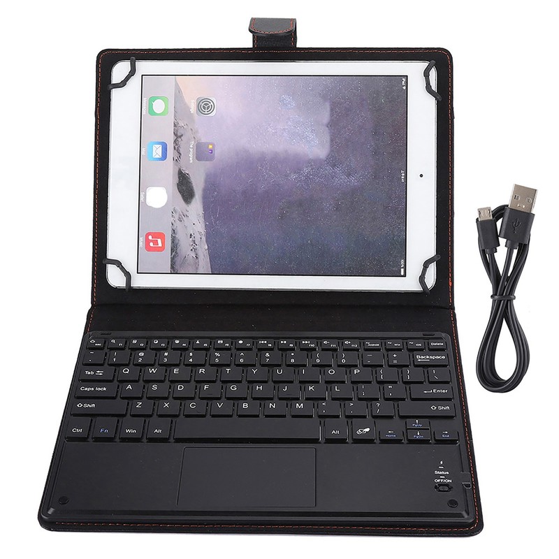72‑hour Working Bluetooth Touchpad Keyboard with Protective Case for 9‑10.5in