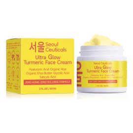Crema Hidratante Seoul Ultra Glow Cúrcuma Ácido Hialuróni Todo Tipo Piel Día Noche