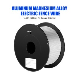 ATMOREA Aluminum Magnesium Alloy Wire 14 Gauge 1640ft (500m) - Diameter 1.6mm Stranded Wire for Electric Fence | High Conductivity & Durability