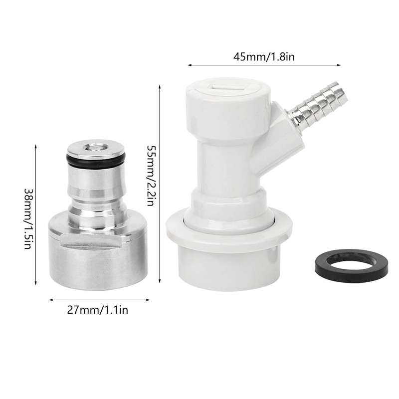 Gas Carbonation Cap Ball Lock Post Home Brewing Keg Connector