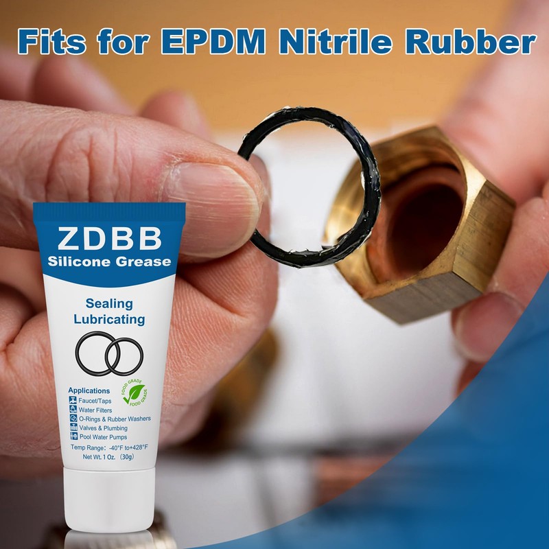 ZDBB Plumbers O Rings Silicon Grease Tube for Pool Lube