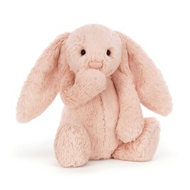 Jellycat Bashful Blush Bunny Stuffed Animal, Medium, 12 inches