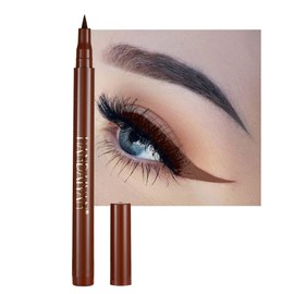 Coloured Eyeliner, Dark Brown Eyeliner, Waterproof Liquid Eyeliner All Day Long-Lasting Eye Liners, Highly-Pigmented Colourful Eyeliner for Eye Makeup Tools, Black, White, Red, Blue(Only Dark Drown)