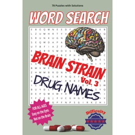 Drug Names Word Search Puzzle book - Brain Strain 3: Popular Drug Names