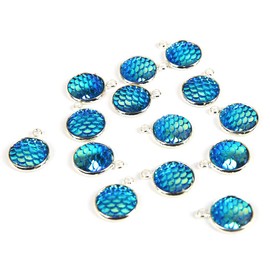 ZUNON Mermaid Keychain Keyrings Beach Nautical Sea Creature Shells Blue Fish Scales Charm Jewelry for Womens with Gifts Bag