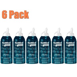 Paquete De 6 Neilmed Piercing Aftercare Grande 177ml C/u