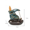 Reverse Flow Incense Burner Creative Home Decoration (Moon - Blue)
