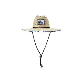 Quiksilver mens Outsider Lifeguard Wide Brim Beach Straw Sun Hat, Antique White, Large-X-Large US