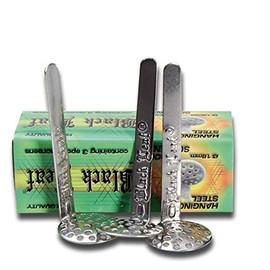 Black Leaf 30 x Hanging Strainers Diameter 18 mm Stainless Steel (10 x 3 Pack) Hanging Strainers Bong Chillum Including Fight Badge Button