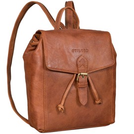 STILORD 'Alice' Leather City Backpack for Women with Drawstring Daypack Small City Backpack Backpack Handbag Daypack Ladies Sling Bag, Colour:arona - brown