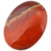 Rockcloud Oval Worry Stones,Palm Pocket Stone,Healing Crystal Chakra Therapy Geometry,Red