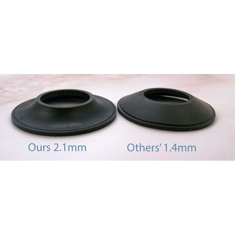 Bathtub Drain Stopper Gasket for Tip-Toe Style Stopper, Black Rubber