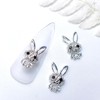 Easter Nail Charms 10Pcs Silver Rabbit Nail Art Charms Cute