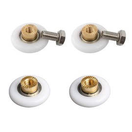 Helonge Shower Door Rollers, 4 Pcs 19mm Shower Door Rollers Runners Wheels Replacement for Bathroom Glass Shower Sliding Door