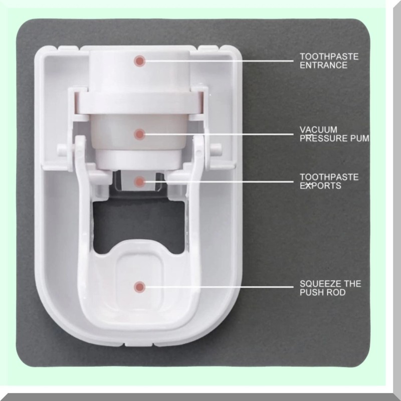 ZyntraVibe 2 Pcs Automatic Toothpaste Dispenser Bathroom Accessories