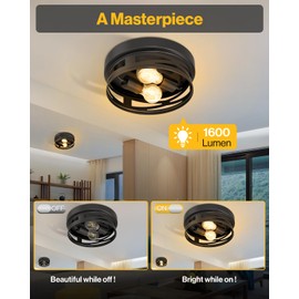 Sunco Flush Mount Ceiling Light, Farmhouse Light Fixtures, Hallway Lighting, Ceiling Light Fixture Arcadia, Industrial, 11" Diameter, 800 LM, Dimmable, E26 Base, 8.5W=60W, UL/ETL/T20 2 Pack