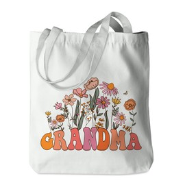 PQV Grandma Gifts Tote Bag Grandma Birthday Gifts Mothers Day Retirement Appreciation Gifts for Women Nana Mimi Gigi Granny Christmas Shoulder Bag Reusable Grocery Bags for Shopping Grocery Gym