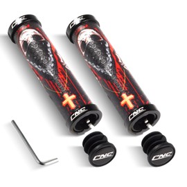 CHOOEE Mountain Bike Handlebar with Double Lock On Clamp，Bicycle grips Anti-Slip Rubber Mtb Grips,22mm Cycling Handlebar for MTB/BMX