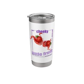 Strawberry Motif Fruit Berry Cheeky & Sweet Funny Stainless Steel Insulated Tumbler