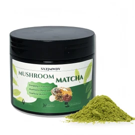 Ceremonial Grade Matcha Green Tea Premium Mushroom Matcha Powder | 7 Adaptogen Blend | Focus & Energy Support | Gluten-Free, No Sugar Added | Hot or Cold Latte | 150g Jar