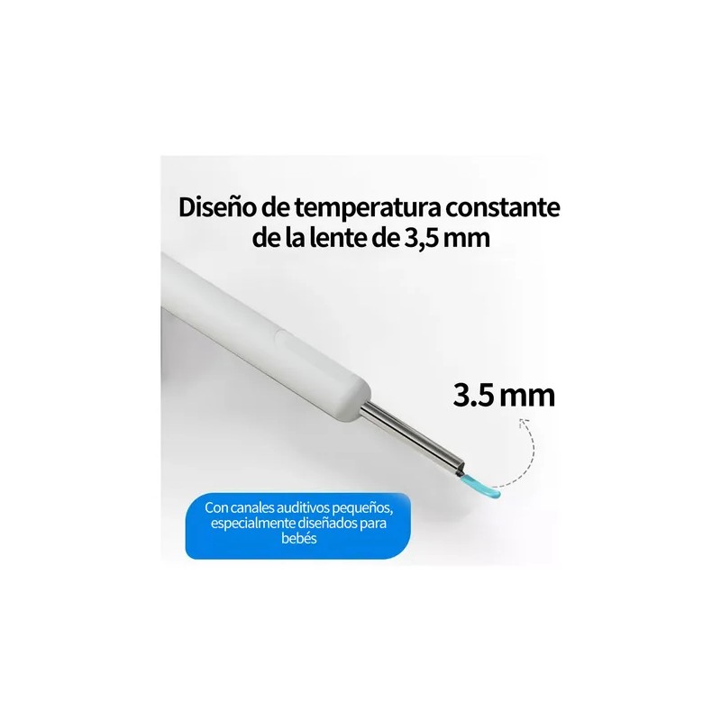 Limpiador De Oidos Cámara Otoscopio Digital 3.5mm 4.3'' Hd TKY
