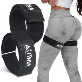 AITINIA Booty Bands, Booty Bands for Working Out,Blood Flow Restriction Bands,Adjustable Velcro BFR Training Bands, Resistance Bands for Exercising Your Butt, Squat, Thigh(Black)