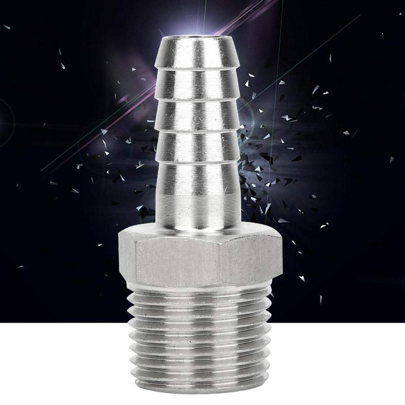 2 Pack 304 Stainless Steel Hose Connector Straight Pipe Adapter