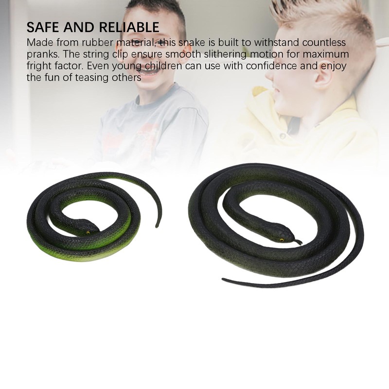 2 Set Snake Prank with String Clip Lifelike Adult Clip