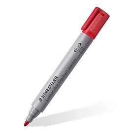 STAEDTLER 356 WP4-1 Lumocolor rotafolios marcadores, caja de escritorio de 4 colores surtidos, punta redonda