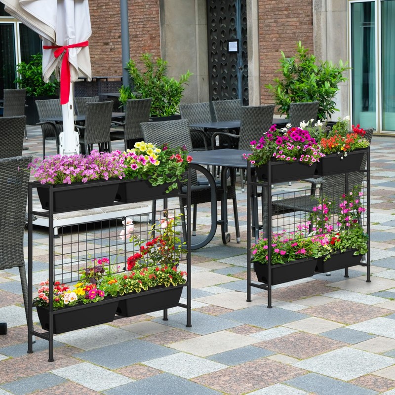 OYEAL Raised Garden Bed 32" Tall Elevated Planter Boxes with