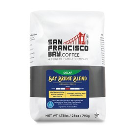 San Francisco Bay Ground Coffee - DECAF Bay Bridge Blend (28oz Bag), Medium Roast, Swiss Water Processed