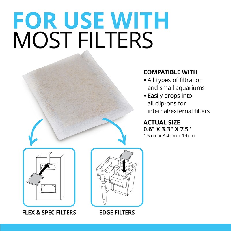 Fluval ClearX Filter Media Insert, Replacement Aquarium Filter Media, 4-Pack,